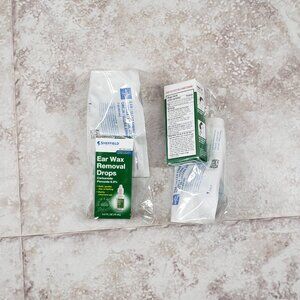 Bundle listing (2) Two Medline Bulb Syringe & Sheffield Ear Wax Removal Drops  S